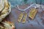 WAGA - Luxusná súprava sklenených šperkov JANTAR náhrdelník + náušnice SOU0911