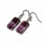 Burgundy glass earrings CHIARA N1204