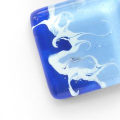 Glass pendant square blue ANNA P1007