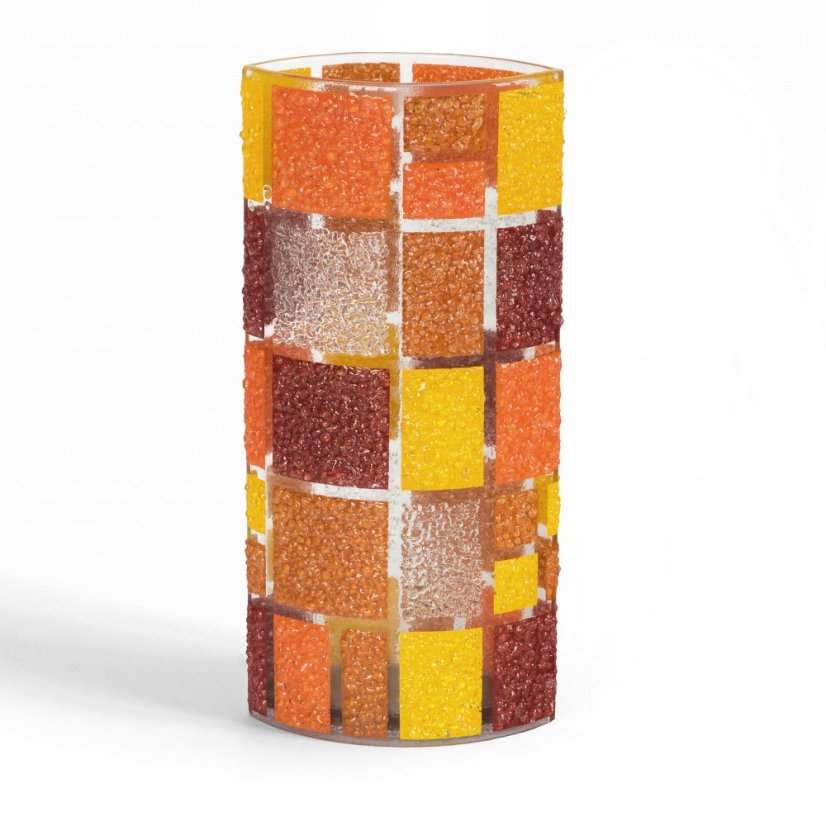Orange glass vase CORAL KARO