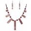 WAGA - Súprava sklenených šperkov staroružová náhrdelník + náušnice SOU1201