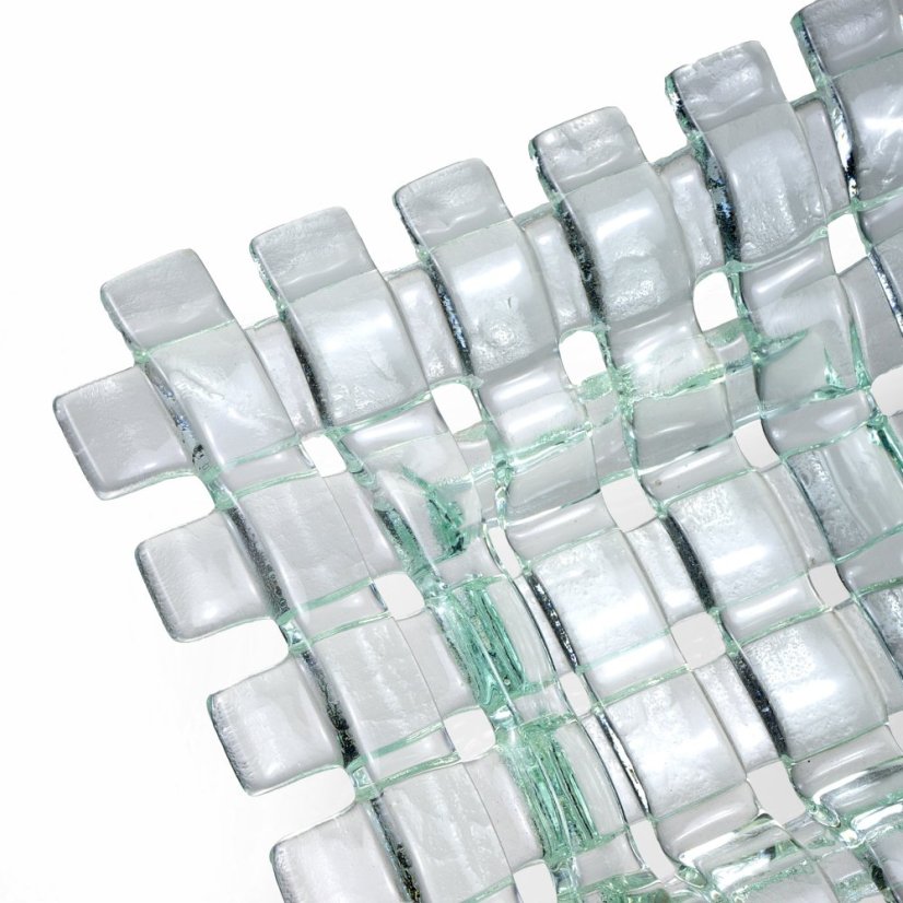 Glass clear candlestick CLARA with scented candle
