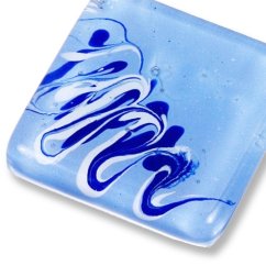 Blue rhombus glass pendant ANNA P1001