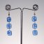 Blue glass earrings ANNA N1004