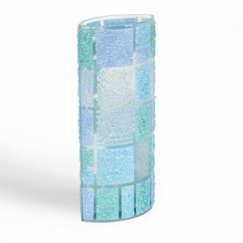 Blue glass vase CORAL KARO