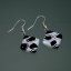 Black and white glass earrings LENORE N1701