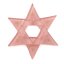 Christmas glass star pastel red