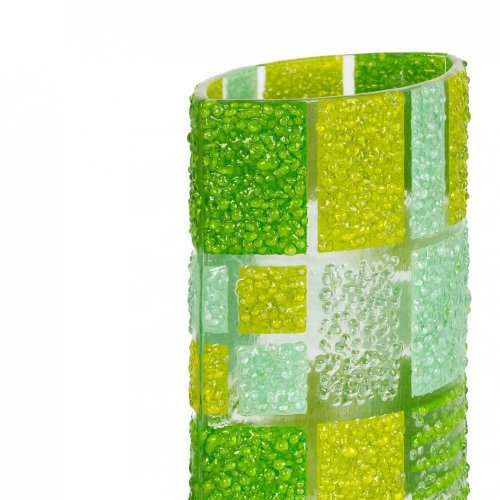 Green glass vase CORAL KARO