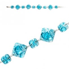 Glass turquoise bracelet BLANKYT 0101