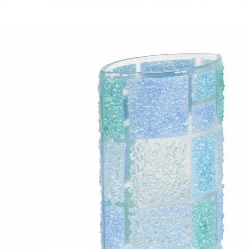 Blue glass vase CORAL KARO