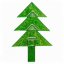 Vánoční skleněná ozdoba stromek zelený