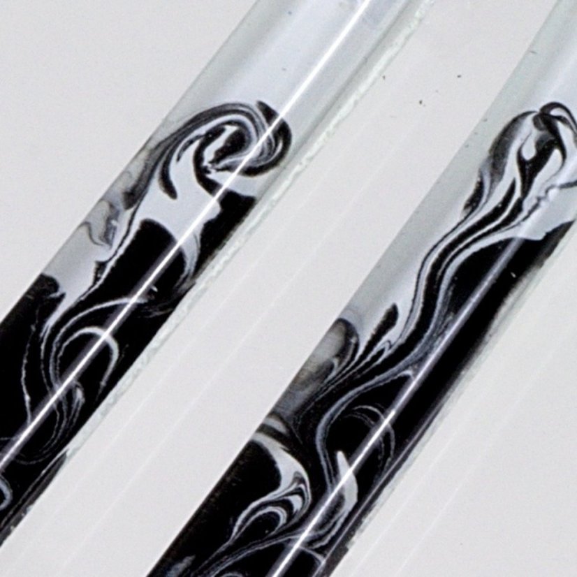 Black and white glass earrings LENORE N1709