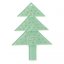 Christmas glass ornament tree light green