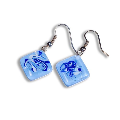 Blue glass earrings ANNAN1002