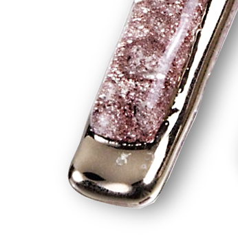 Glass earrings PLATINUM brown TERRA NP0202