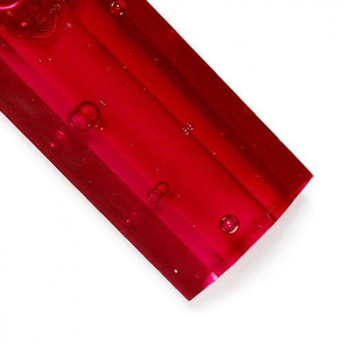 Broušený skleněný šperk červený PRV0826