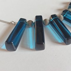 Glass necklace DARKBLUE NH2603