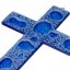 Dark blue glass wall cross