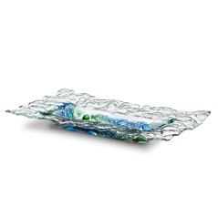 Glass bowl MADEIRA with lace – rectangle