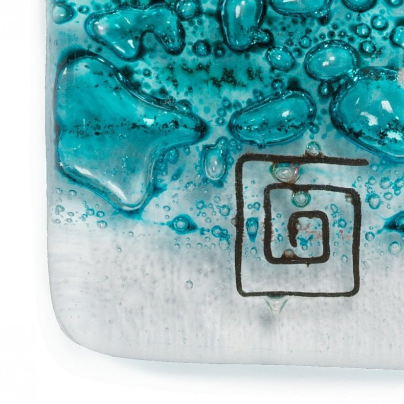 Szklany wisiorek turkusowy BLANKYT P016