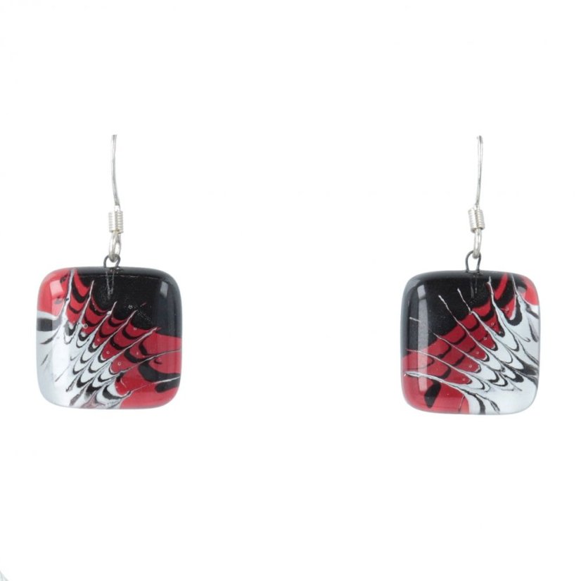 Set of red glass jewelry SOU0906