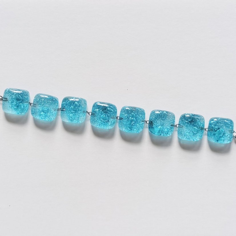 Skleněný tyrkysový náramek BLANKYT NR0105