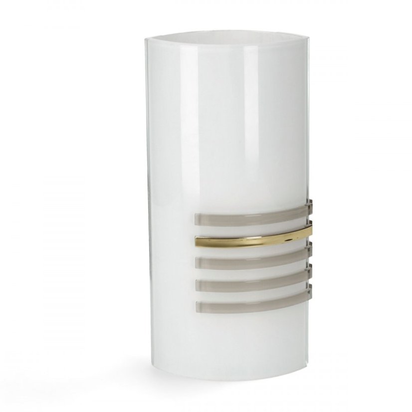 White glass vase LUXURY gold