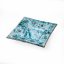 Glass turquoise candlestick MIRA with scented candle