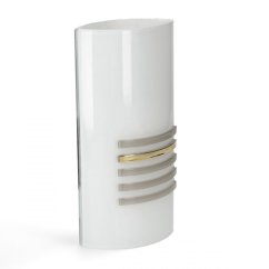 White glass vase LUXURY gold