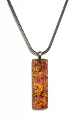 Cut, glass jewel in amber color PRV0810