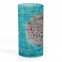 Turquoise glass vase LUNA