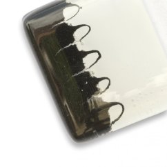Skleněný přívěsek čtvercový černobílý LENORE P1711