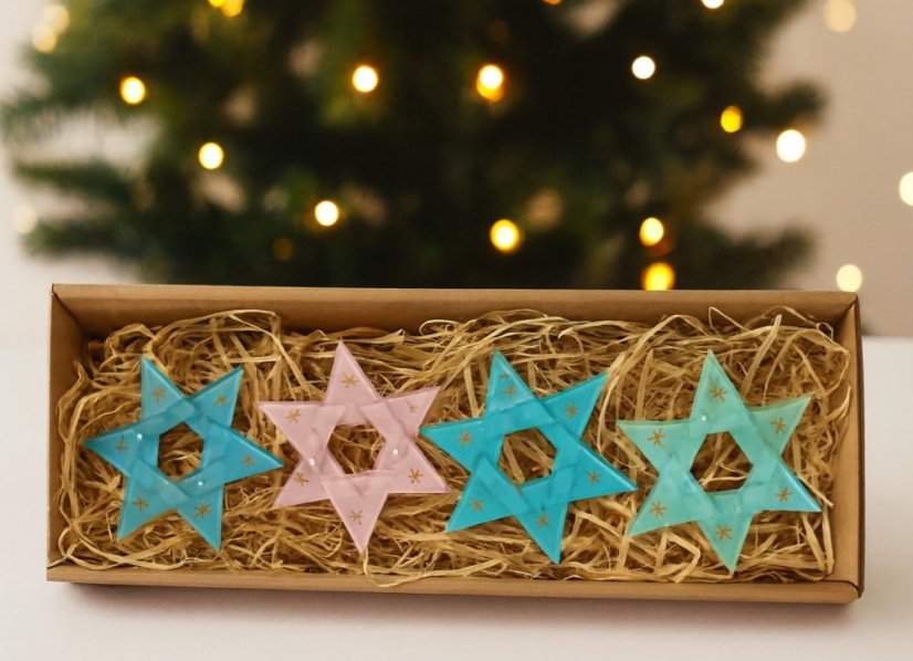 Sada vánočních skleněných ozdob 2025/2