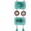 Glass necklace turquoise ladder NH0102
