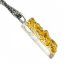 WAGA - Luxusná súprava sklenených šperkov JANTAR náhrdelník + náušnice SOU0911