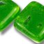Green glass earrings DAISY N1411