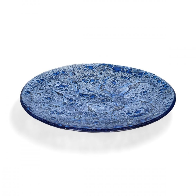 Round glass bowl CELEBRA blue 02