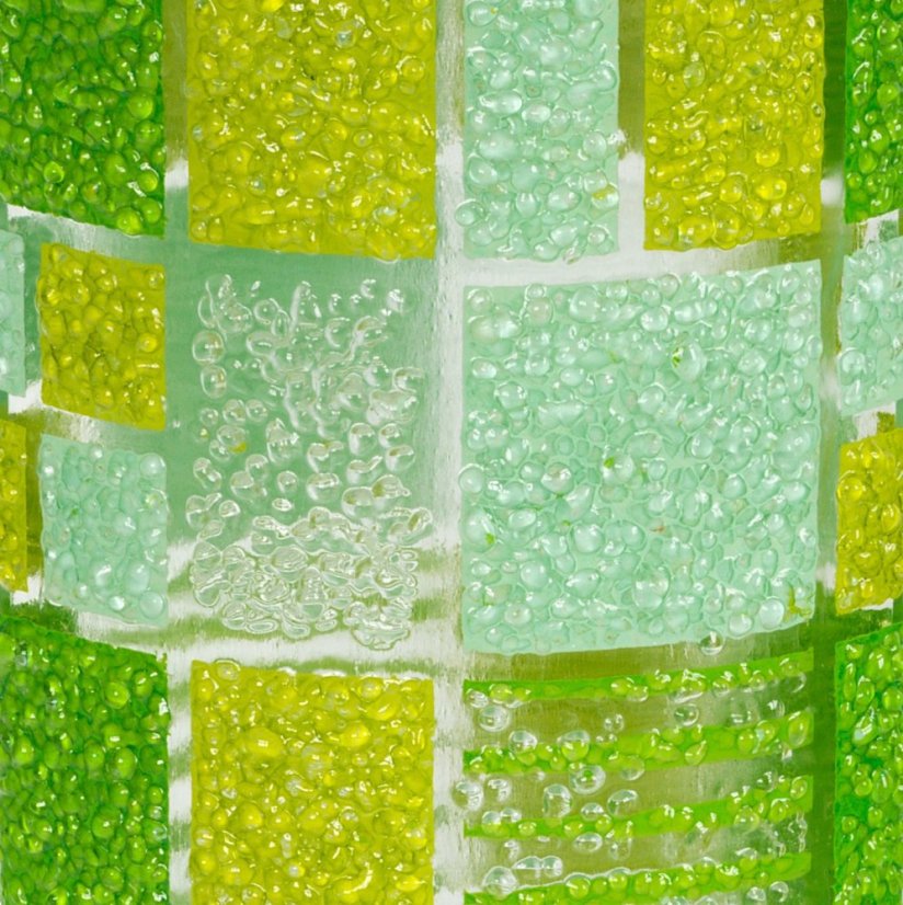 Green glass vase CORAL KARO