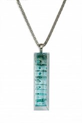 Brúsený sklenený šperk tyrkysový BLANKYT PRV0817