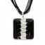 Glass pendant square black and white LENORE P1709