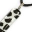 Rectangular glass pendant, black and white LENORE P1704