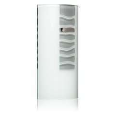 White glass vase LUXURY silver