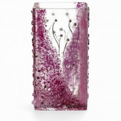 Szklany wazon AMETHYST turkusowy mały