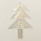 Vánoční skleněná ozdoba stromek čirý - zlaté trojúhelníky