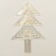 Szklane drzewko ornament w kolorze przezroczystym - złote trójkąty