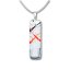 Rectangular glass pendant white CAROLINA P0606