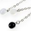 Skleněné náušnice černobílé na řetízku LENORE - DOTS N1710