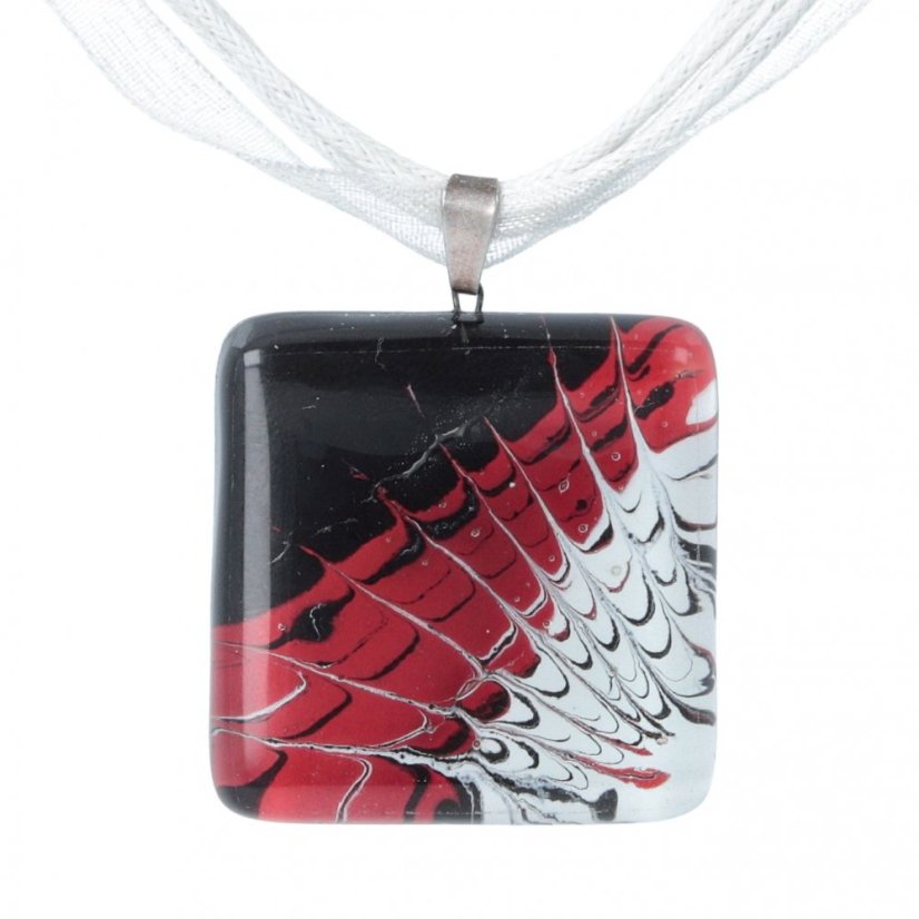 Set of red glass jewelry SOU0906