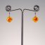 Glass earrings yellow JULIET N1309