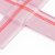 Glass christening cross pale pink - with lines